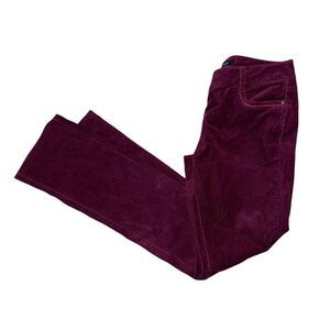 WHITE HOUSE BLACK MARKET Noir Slim‎ Leg Plum Corduroy Pants 10L